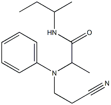 N-(butan-2-yl)-2-[(2-cyanoethyl)(phenyl)amino]propanamide Struktur