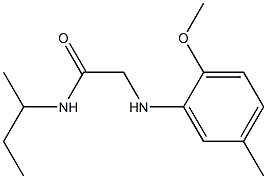 N-(butan-2-yl)-2-[(2-methoxy-5-methylphenyl)amino]acetamide Struktur