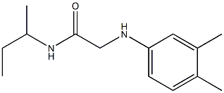 N-(butan-2-yl)-2-[(3,4-dimethylphenyl)amino]acetamide Struktur