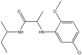 N-(butan-2-yl)-2-[(5-chloro-2-methoxyphenyl)amino]propanamide Struktur