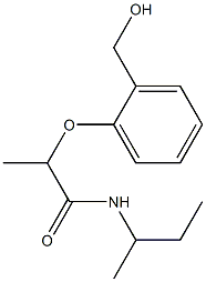 N-(butan-2-yl)-2-[2-(hydroxymethyl)phenoxy]propanamide Struktur