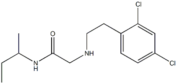 N-(butan-2-yl)-2-{[2-(2,4-dichlorophenyl)ethyl]amino}acetamide Struktur