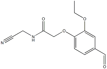 N-(cyanomethyl)-2-(2-ethoxy-4-formylphenoxy)acetamide Struktur