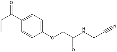 N-(cyanomethyl)-2-(4-propionylphenoxy)acetamide Struktur