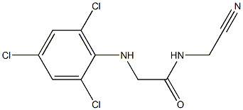 N-(cyanomethyl)-2-[(2,4,6-trichlorophenyl)amino]acetamide Struktur