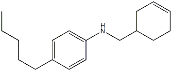 N-(cyclohex-3-en-1-ylmethyl)-4-pentylaniline Struktur