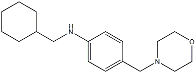 N-(cyclohexylmethyl)-4-(morpholin-4-ylmethyl)aniline Struktur