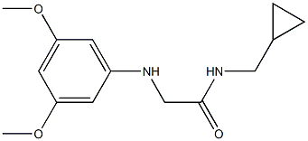 N-(cyclopropylmethyl)-2-[(3,5-dimethoxyphenyl)amino]acetamide Struktur