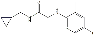 N-(cyclopropylmethyl)-2-[(4-fluoro-2-methylphenyl)amino]acetamide Struktur