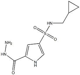 N-(cyclopropylmethyl)-5-(hydrazinocarbonyl)-1H-pyrrole-3-sulfonamide Struktur