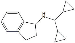 N-(dicyclopropylmethyl)-2,3-dihydro-1H-inden-1-amine Struktur