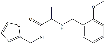 N-(furan-2-ylmethyl)-2-{[(2-methoxyphenyl)methyl]amino}propanamide Struktur