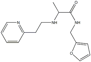 N-(furan-2-ylmethyl)-2-{[2-(pyridin-2-yl)ethyl]amino}propanamide Struktur