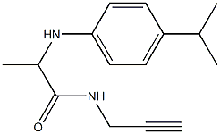 N-(prop-2-yn-1-yl)-2-{[4-(propan-2-yl)phenyl]amino}propanamide Struktur