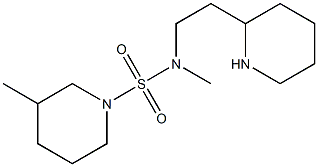 N,3-dimethyl-N-[2-(piperidin-2-yl)ethyl]piperidine-1-sulfonamide Struktur