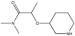 N,N-dimethyl-2-(piperidin-3-yloxy)propanamide Struktur