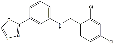 N-[(2,4-dichlorophenyl)methyl]-3-(1,3,4-oxadiazol-2-yl)aniline Struktur