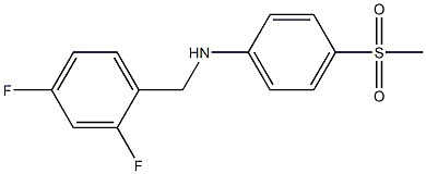 N-[(2,4-difluorophenyl)methyl]-4-methanesulfonylaniline Struktur