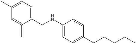 N-[(2,4-dimethylphenyl)methyl]-4-pentylaniline Struktur