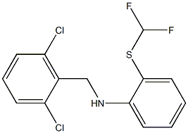 N-[(2,6-dichlorophenyl)methyl]-2-[(difluoromethyl)sulfanyl]aniline Struktur