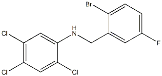 N-[(2-bromo-5-fluorophenyl)methyl]-2,4,5-trichloroaniline Struktur