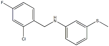 N-[(2-chloro-4-fluorophenyl)methyl]-3-(methylsulfanyl)aniline Struktur