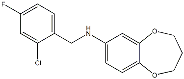 N-[(2-chloro-4-fluorophenyl)methyl]-3,4-dihydro-2H-1,5-benzodioxepin-7-amine Struktur