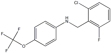 N-[(2-chloro-6-fluorophenyl)methyl]-4-(trifluoromethoxy)aniline Struktur