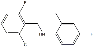 N-[(2-chloro-6-fluorophenyl)methyl]-4-fluoro-2-methylaniline Struktur