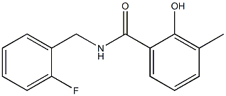 N-[(2-fluorophenyl)methyl]-2-hydroxy-3-methylbenzamide Struktur