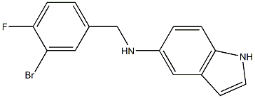 N-[(3-bromo-4-fluorophenyl)methyl]-1H-indol-5-amine Struktur