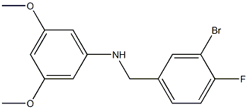 N-[(3-bromo-4-fluorophenyl)methyl]-3,5-dimethoxyaniline Struktur