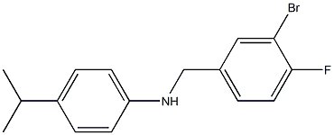 N-[(3-bromo-4-fluorophenyl)methyl]-4-(propan-2-yl)aniline Struktur