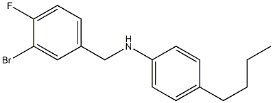 N-[(3-bromo-4-fluorophenyl)methyl]-4-butylaniline Struktur