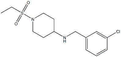 N-[(3-chlorophenyl)methyl]-1-(ethanesulfonyl)piperidin-4-amine Struktur