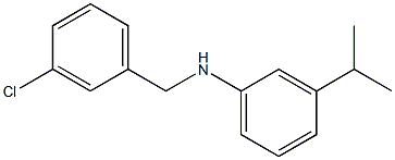 N-[(3-chlorophenyl)methyl]-3-(propan-2-yl)aniline Struktur