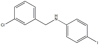 N-[(3-chlorophenyl)methyl]-4-iodoaniline Struktur