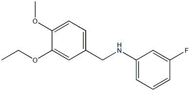 N-[(3-ethoxy-4-methoxyphenyl)methyl]-3-fluoroaniline Struktur