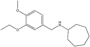 N-[(3-ethoxy-4-methoxyphenyl)methyl]cycloheptanamine Struktur