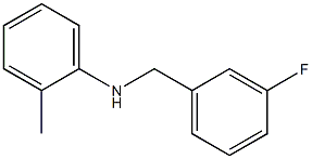 N-[(3-fluorophenyl)methyl]-2-methylaniline Struktur