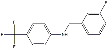 N-[(3-fluorophenyl)methyl]-4-(trifluoromethyl)aniline Struktur