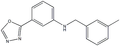 N-[(3-methylphenyl)methyl]-3-(1,3,4-oxadiazol-2-yl)aniline Struktur