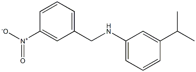 N-[(3-nitrophenyl)methyl]-3-(propan-2-yl)aniline Struktur