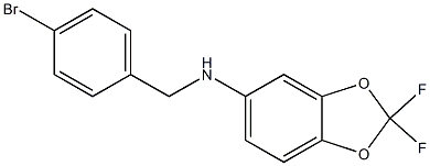 N-[(4-bromophenyl)methyl]-2,2-difluoro-2H-1,3-benzodioxol-5-amine Struktur