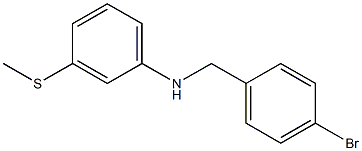 N-[(4-bromophenyl)methyl]-3-(methylsulfanyl)aniline Struktur