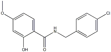 N-[(4-chlorophenyl)methyl]-2-hydroxy-4-methoxybenzamide Struktur