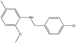 N-[(4-chlorophenyl)methyl]-2-methoxy-5-methylaniline Struktur