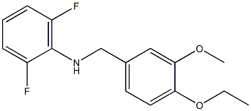 N-[(4-ethoxy-3-methoxyphenyl)methyl]-2,6-difluoroaniline Struktur