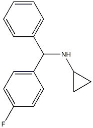 N-[(4-fluorophenyl)(phenyl)methyl]cyclopropanamine Struktur