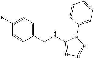 N-[(4-fluorophenyl)methyl]-1-phenyl-1H-1,2,3,4-tetrazol-5-amine Struktur